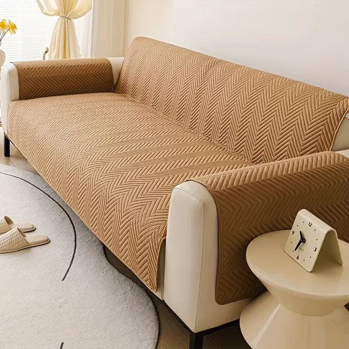 MAT ULTRASONIC SUPER SOFT SOFA COVER ( COPPER COLOR )