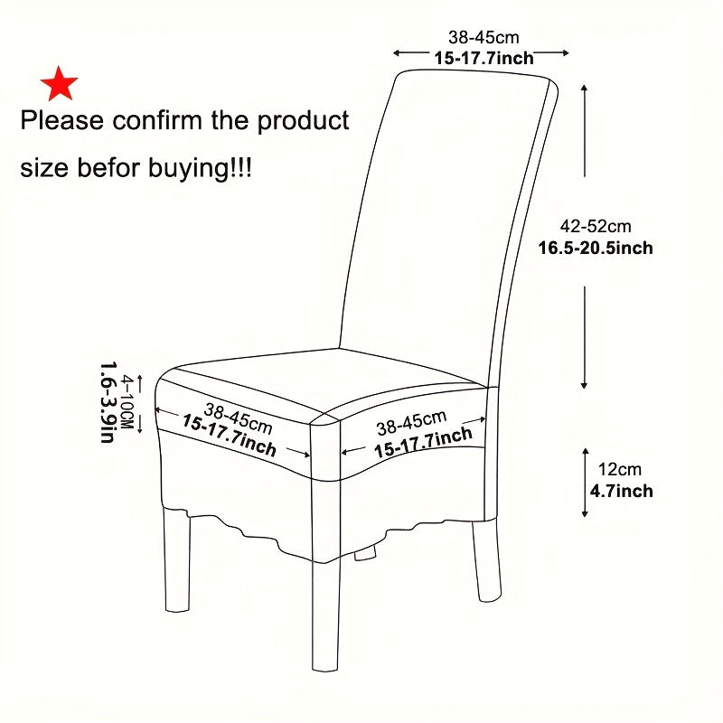 Wave Pattern Velvet Dinning Chair Covers ( Zinc color )