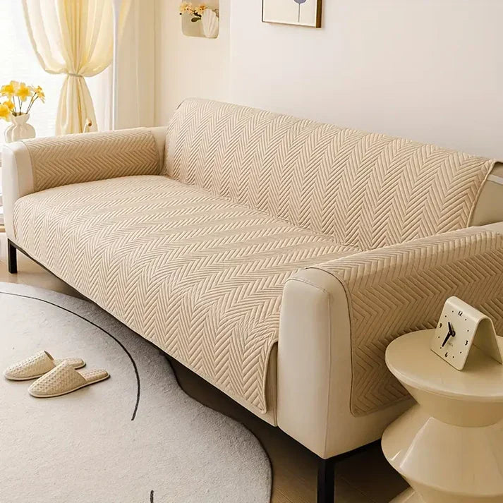MAT ULTRASONIC SUPER SOFT SOFA COVER   ( GOLDEN COLOR )