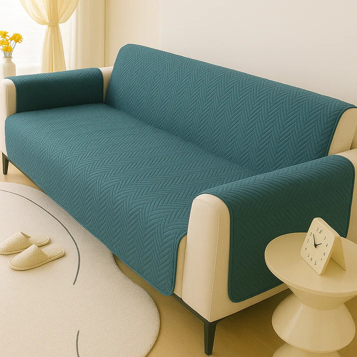 MAT ULTRASONIC SUPER SOFT SOFA COVER   ( ZINC COLOR )